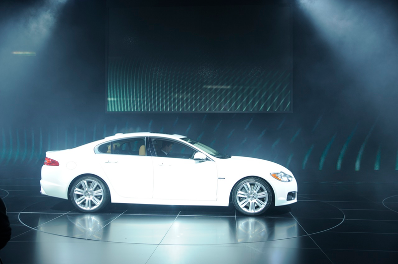 Illustration for article titled 2010 Jaguar XFR Launched Amid Dry Ice, Lasers